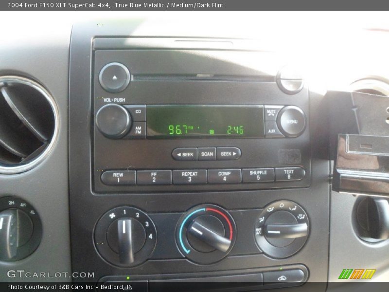 True Blue Metallic / Medium/Dark Flint 2004 Ford F150 XLT SuperCab 4x4