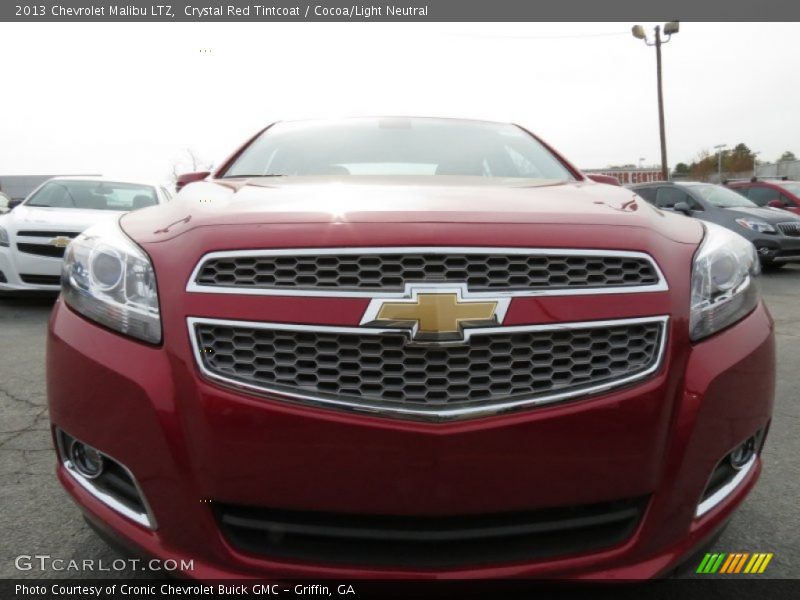 Crystal Red Tintcoat / Cocoa/Light Neutral 2013 Chevrolet Malibu LTZ