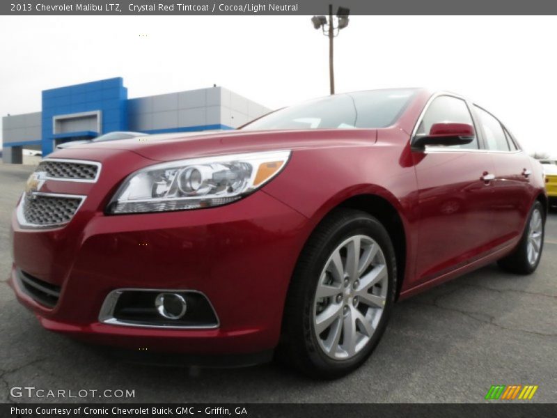 Crystal Red Tintcoat / Cocoa/Light Neutral 2013 Chevrolet Malibu LTZ