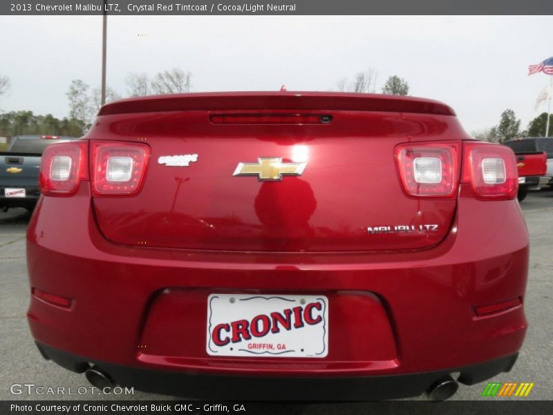 Crystal Red Tintcoat / Cocoa/Light Neutral 2013 Chevrolet Malibu LTZ