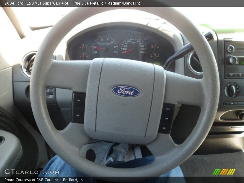 True Blue Metallic / Medium/Dark Flint 2004 Ford F150 XLT SuperCab 4x4