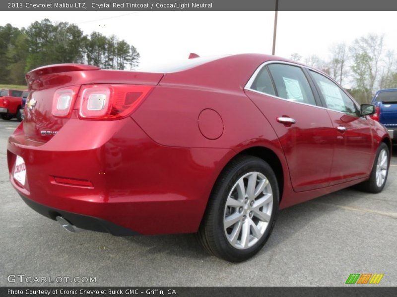 Crystal Red Tintcoat / Cocoa/Light Neutral 2013 Chevrolet Malibu LTZ