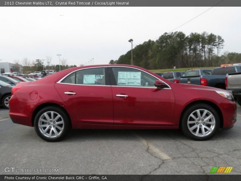 Crystal Red Tintcoat / Cocoa/Light Neutral 2013 Chevrolet Malibu LTZ