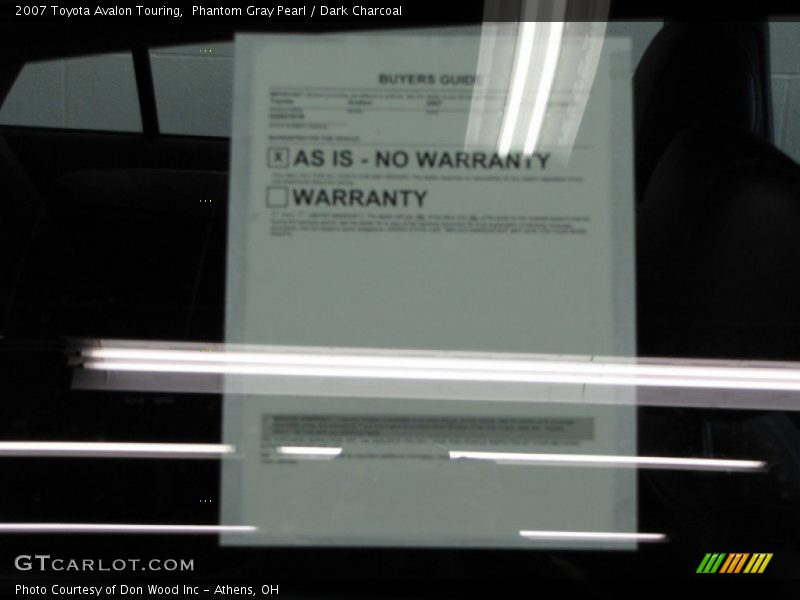 Phantom Gray Pearl / Dark Charcoal 2007 Toyota Avalon Touring