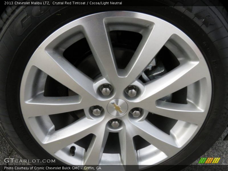 Crystal Red Tintcoat / Cocoa/Light Neutral 2013 Chevrolet Malibu LTZ
