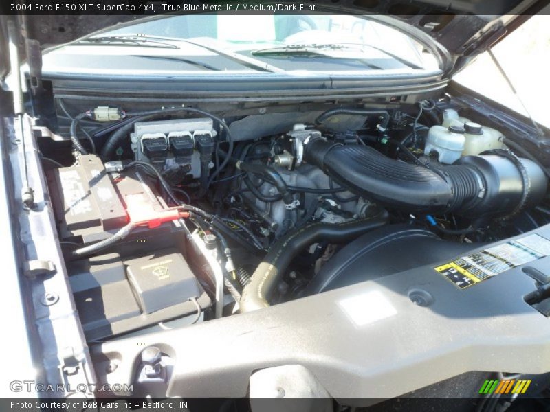 True Blue Metallic / Medium/Dark Flint 2004 Ford F150 XLT SuperCab 4x4