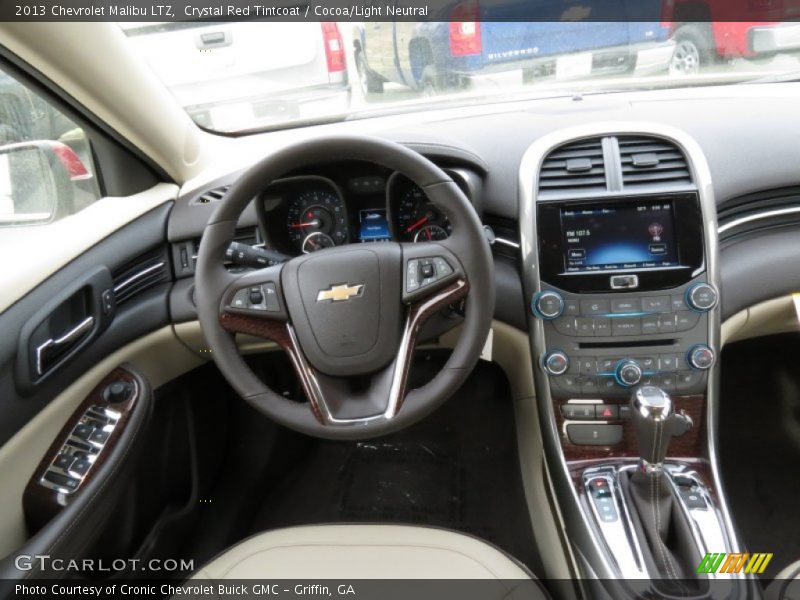 Crystal Red Tintcoat / Cocoa/Light Neutral 2013 Chevrolet Malibu LTZ