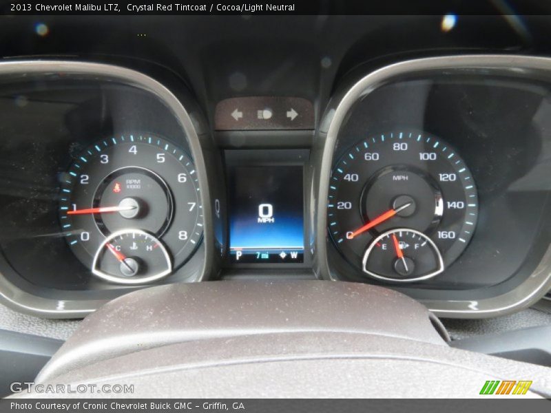 Crystal Red Tintcoat / Cocoa/Light Neutral 2013 Chevrolet Malibu LTZ