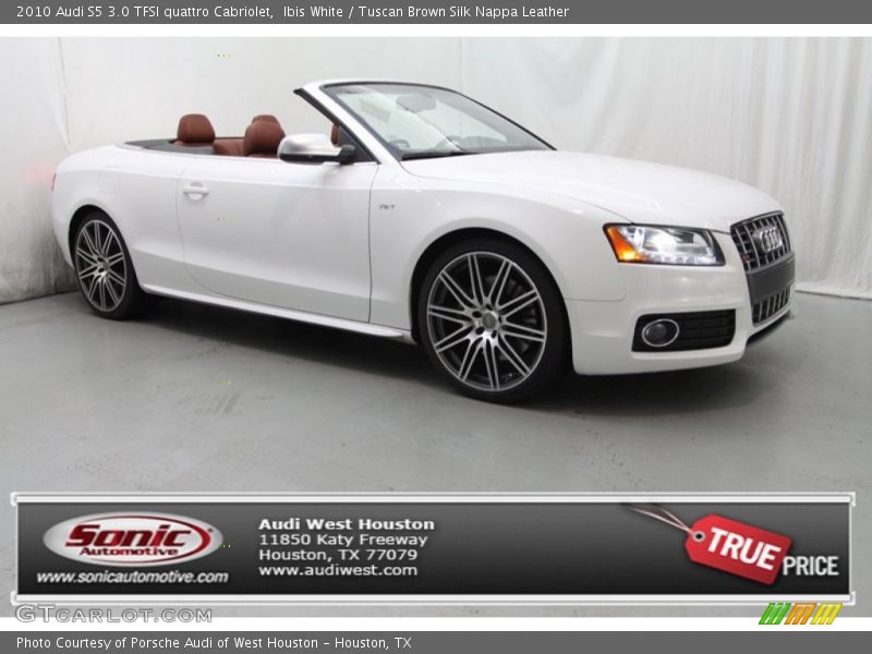 Ibis White / Tuscan Brown Silk Nappa Leather 2010 Audi S5 3.0 TFSI quattro Cabriolet