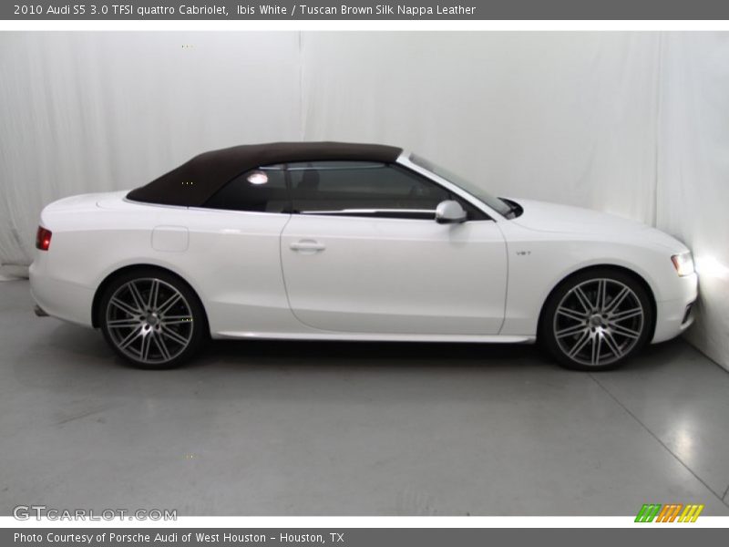 Ibis White / Tuscan Brown Silk Nappa Leather 2010 Audi S5 3.0 TFSI quattro Cabriolet