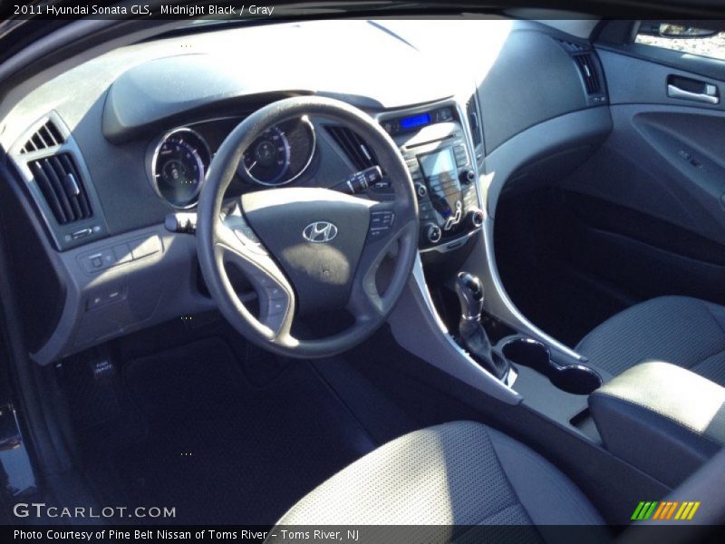 Midnight Black / Gray 2011 Hyundai Sonata GLS
