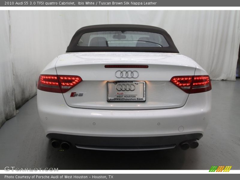 Ibis White / Tuscan Brown Silk Nappa Leather 2010 Audi S5 3.0 TFSI quattro Cabriolet