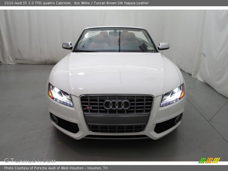 Ibis White / Tuscan Brown Silk Nappa Leather 2010 Audi S5 3.0 TFSI quattro Cabriolet