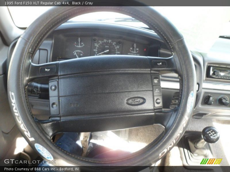 Black / Gray 1995 Ford F150 XLT Regular Cab 4x4