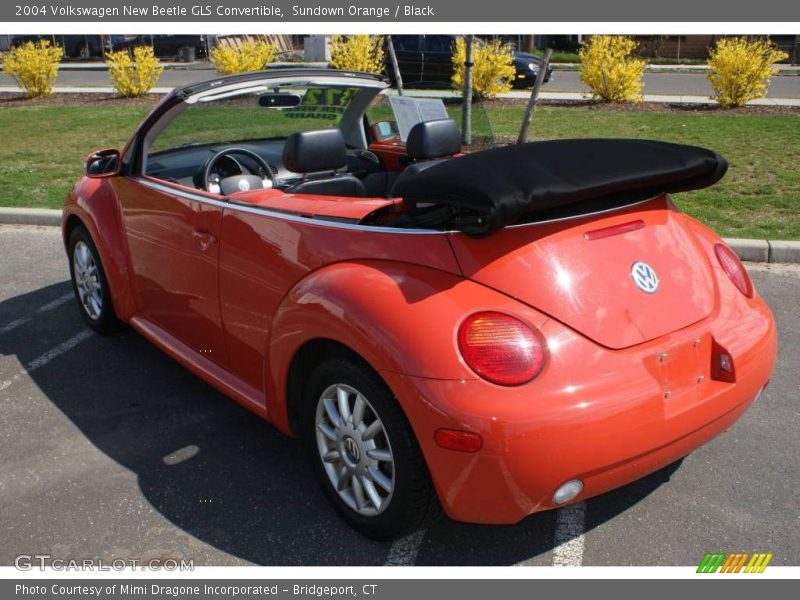 Sundown Orange / Black 2004 Volkswagen New Beetle GLS Convertible