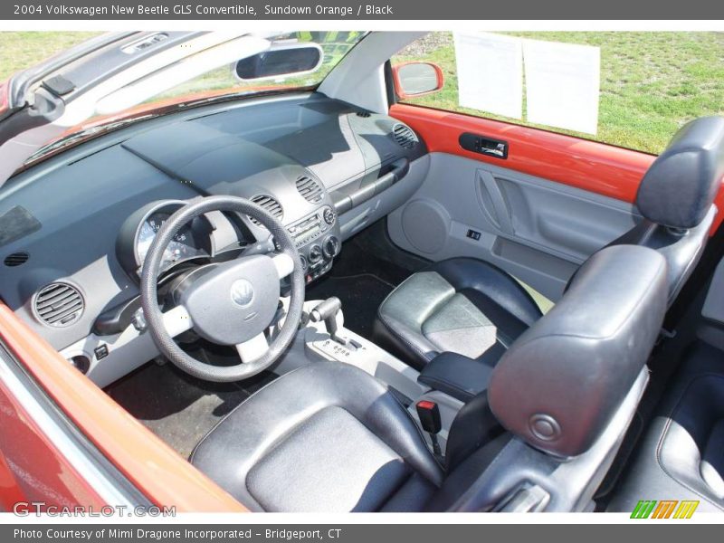 Sundown Orange / Black 2004 Volkswagen New Beetle GLS Convertible