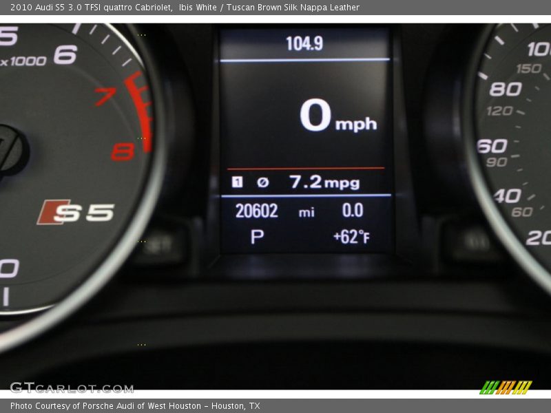 Ibis White / Tuscan Brown Silk Nappa Leather 2010 Audi S5 3.0 TFSI quattro Cabriolet
