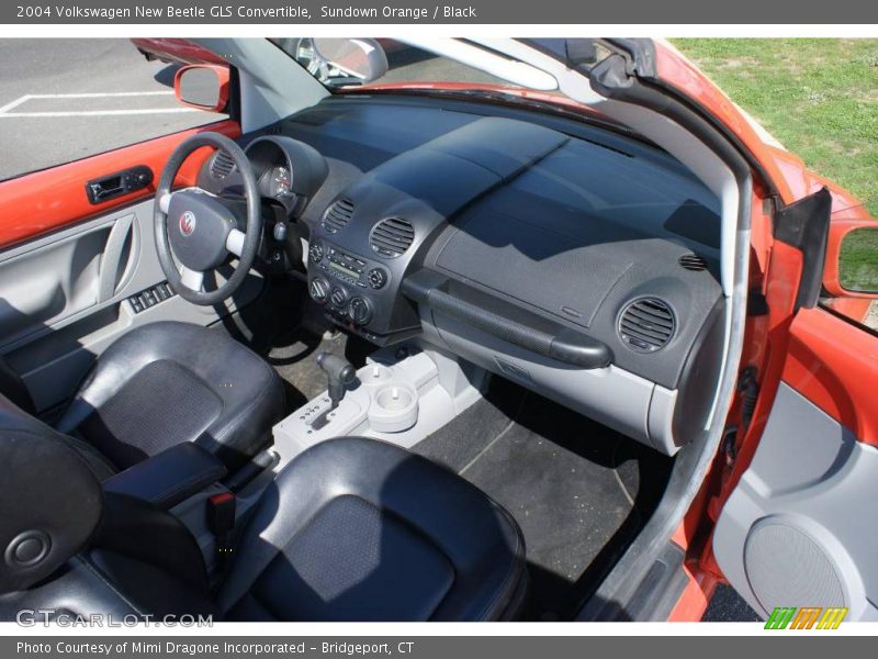 Sundown Orange / Black 2004 Volkswagen New Beetle GLS Convertible