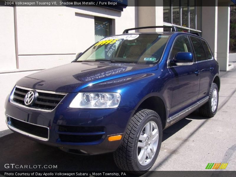 Shadow Blue Metallic / Pure Beige 2004 Volkswagen Touareg V8
