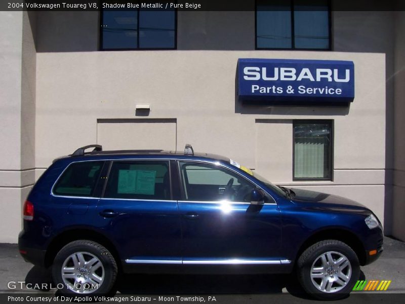 Shadow Blue Metallic / Pure Beige 2004 Volkswagen Touareg V8