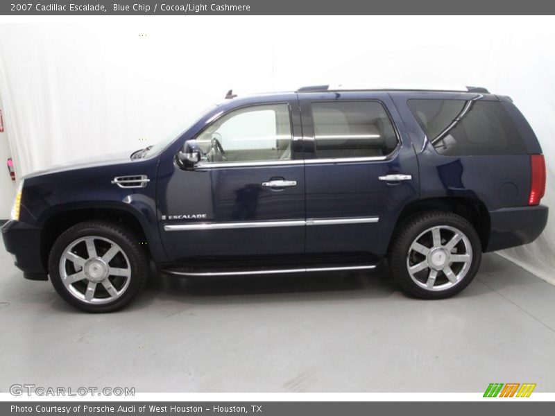 Blue Chip / Cocoa/Light Cashmere 2007 Cadillac Escalade