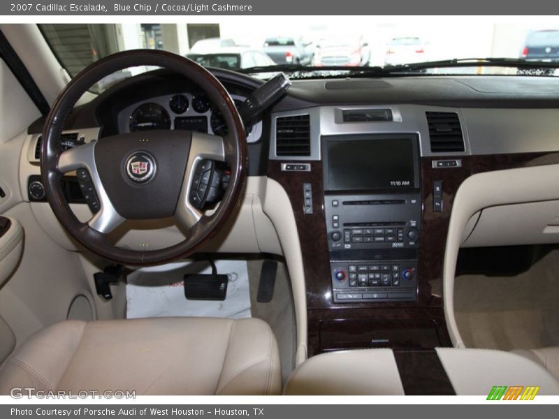 Blue Chip / Cocoa/Light Cashmere 2007 Cadillac Escalade