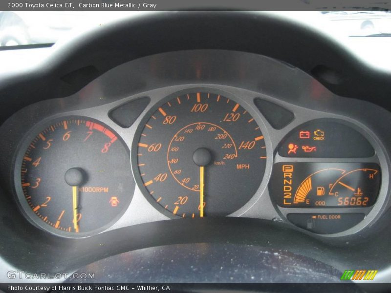 Carbon Blue Metallic / Gray 2000 Toyota Celica GT