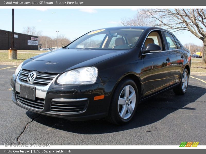 Black / Pure Beige 2008 Volkswagen Jetta SE Sedan