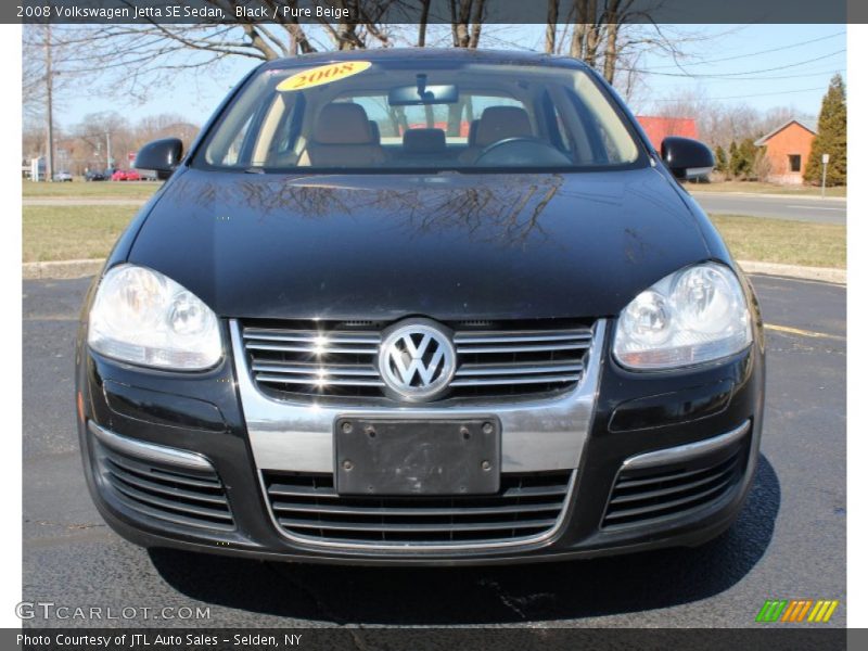 Black / Pure Beige 2008 Volkswagen Jetta SE Sedan