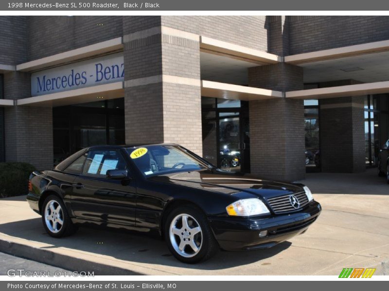 Black / Black 1998 Mercedes-Benz SL 500 Roadster
