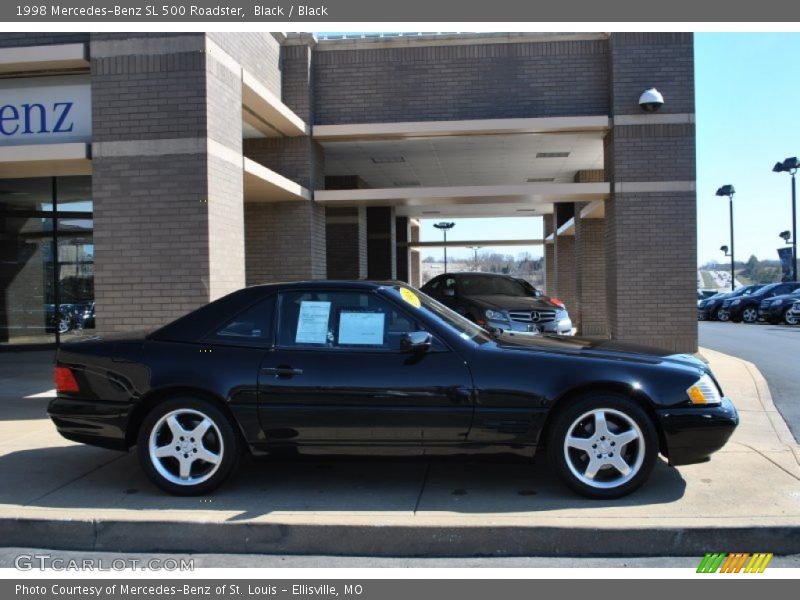 Black / Black 1998 Mercedes-Benz SL 500 Roadster
