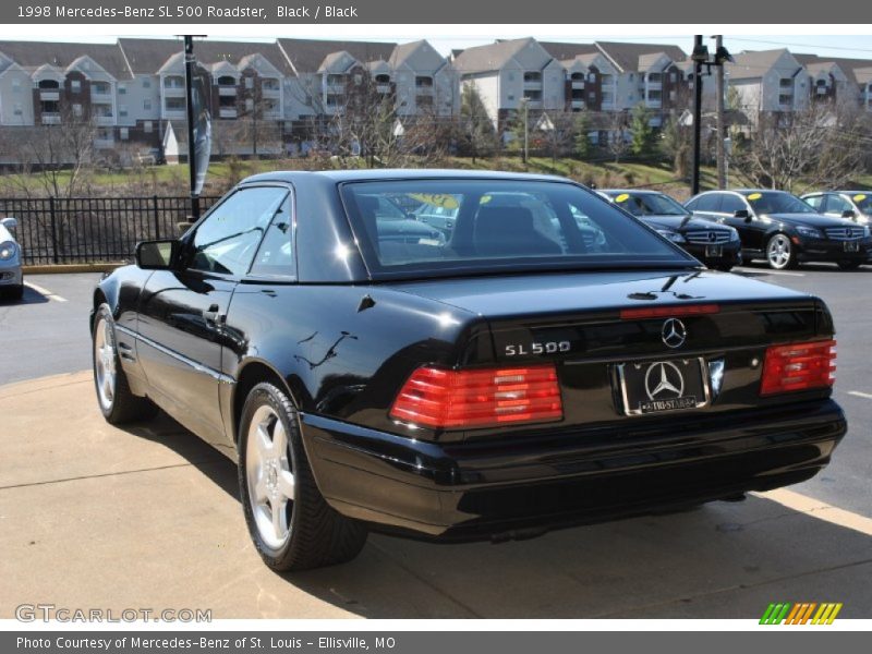 Black / Black 1998 Mercedes-Benz SL 500 Roadster