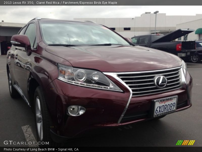 Claret Red Mica / Parchment/Espresso Birds Eye Maple 2013 Lexus RX 350
