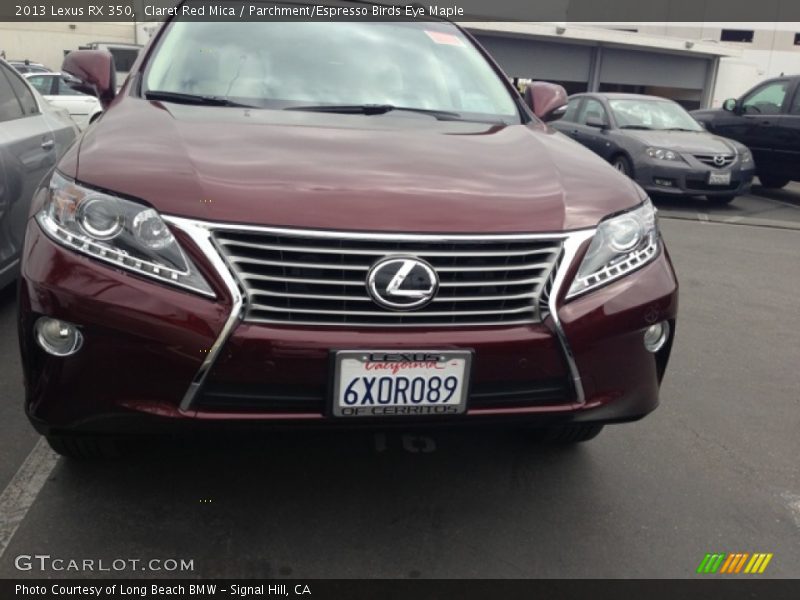 Claret Red Mica / Parchment/Espresso Birds Eye Maple 2013 Lexus RX 350