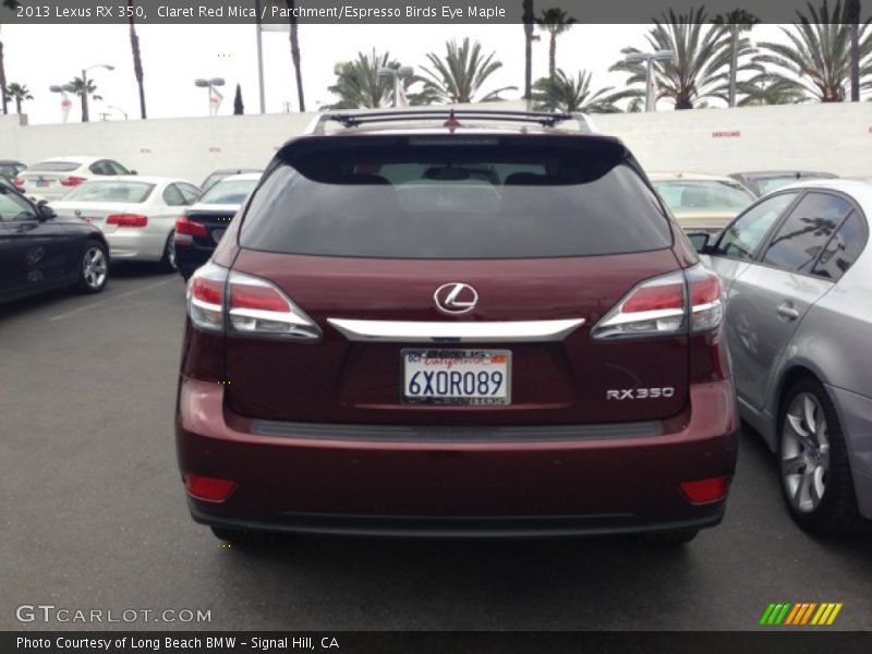 Claret Red Mica / Parchment/Espresso Birds Eye Maple 2013 Lexus RX 350