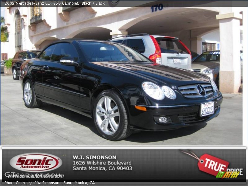 Black / Black 2009 Mercedes-Benz CLK 350 Cabriolet