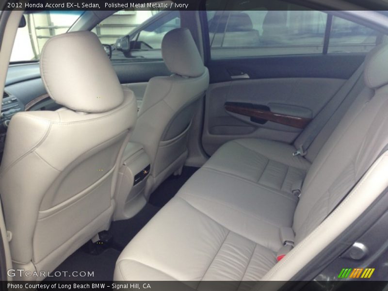 Rear Seat of 2012 Accord EX-L Sedan
