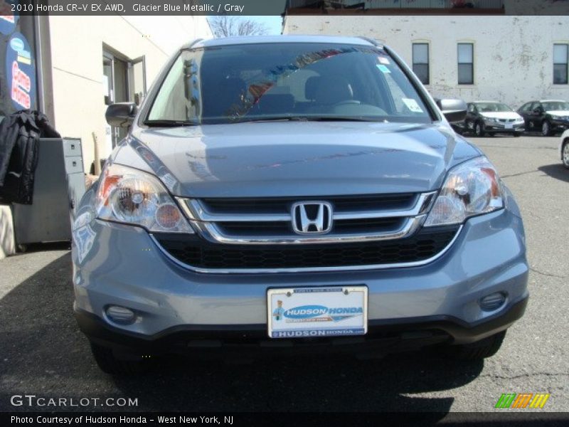Glacier Blue Metallic / Gray 2010 Honda CR-V EX AWD