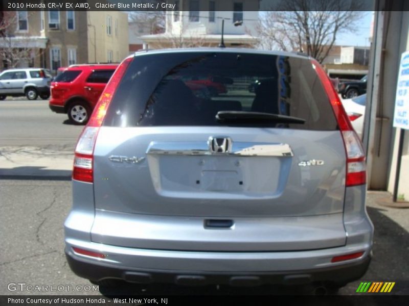 Glacier Blue Metallic / Gray 2010 Honda CR-V EX AWD