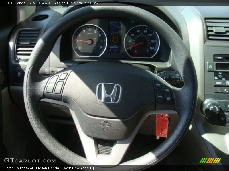 Glacier Blue Metallic / Gray 2010 Honda CR-V EX AWD