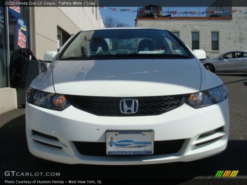 Taffeta White / Gray 2010 Honda Civic LX Coupe