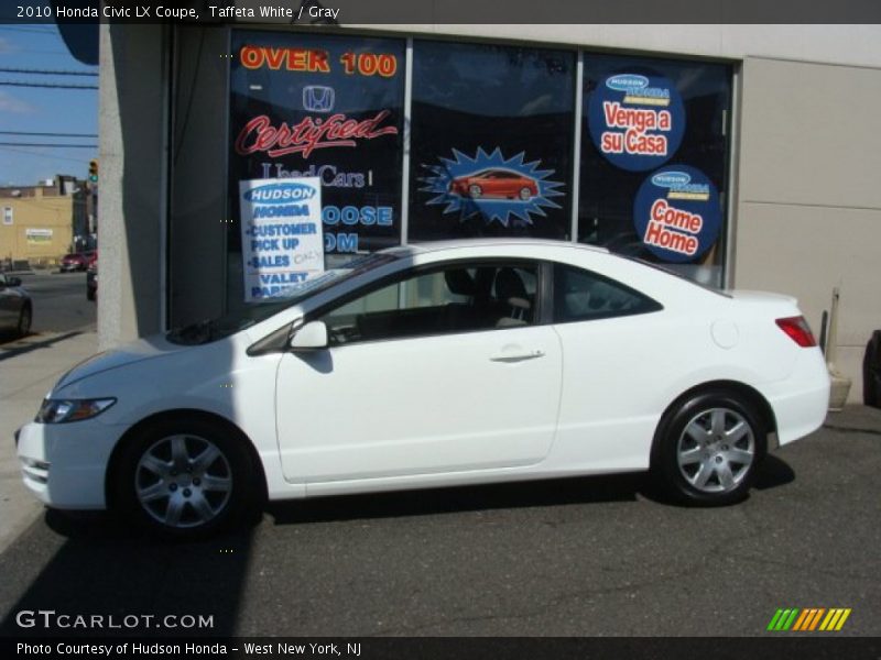 Taffeta White / Gray 2010 Honda Civic LX Coupe