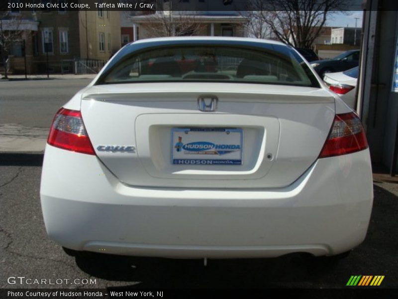 Taffeta White / Gray 2010 Honda Civic LX Coupe
