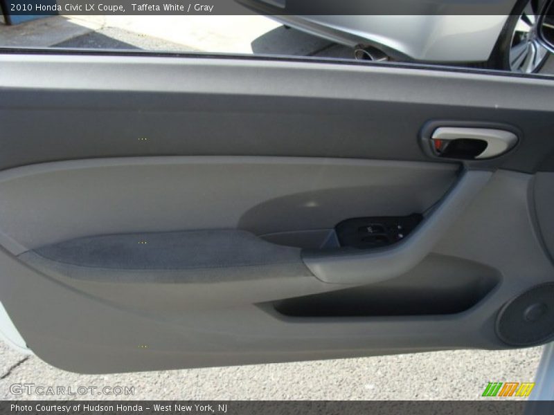 Taffeta White / Gray 2010 Honda Civic LX Coupe