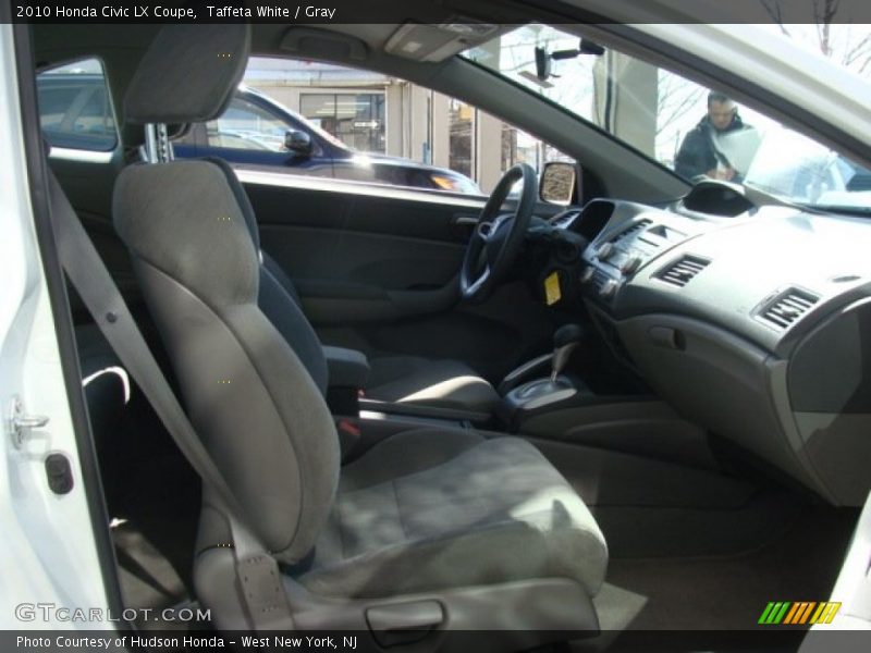 Taffeta White / Gray 2010 Honda Civic LX Coupe