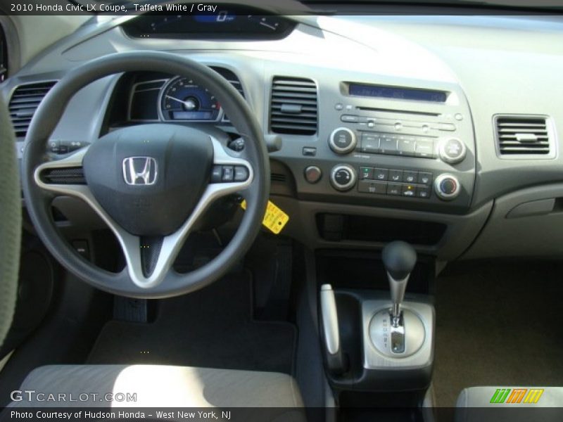 Taffeta White / Gray 2010 Honda Civic LX Coupe