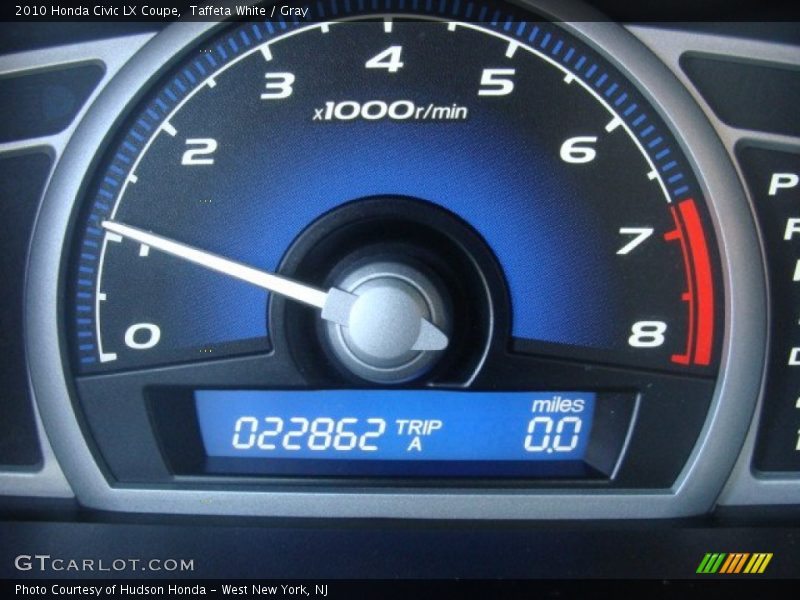 Taffeta White / Gray 2010 Honda Civic LX Coupe