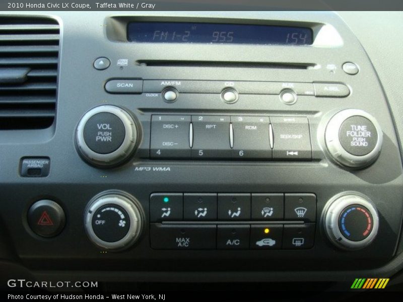 Taffeta White / Gray 2010 Honda Civic LX Coupe