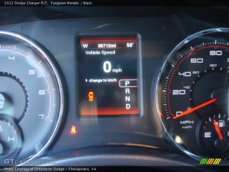 Tungsten Metallic / Black 2012 Dodge Charger R/T