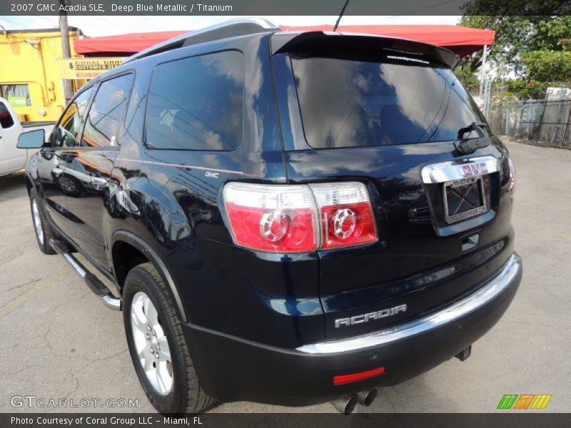 Deep Blue Metallic / Titanium 2007 GMC Acadia SLE